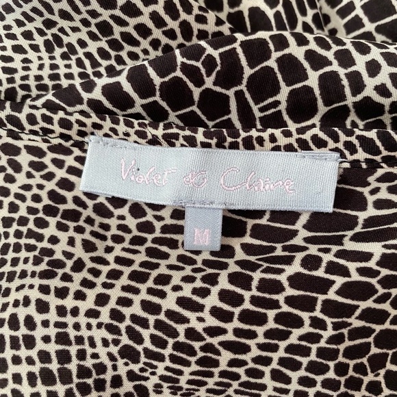 Violet & Claire Tops Blouse Leopard Print Layered wrap women’s size M - Picture 15 of 15